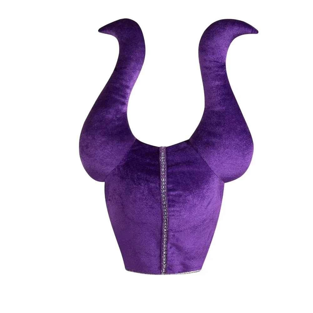 Maleficent Costume‎ Dress & Headpiece Girls Kids Halloween Cosplay - Picture 4 of 12